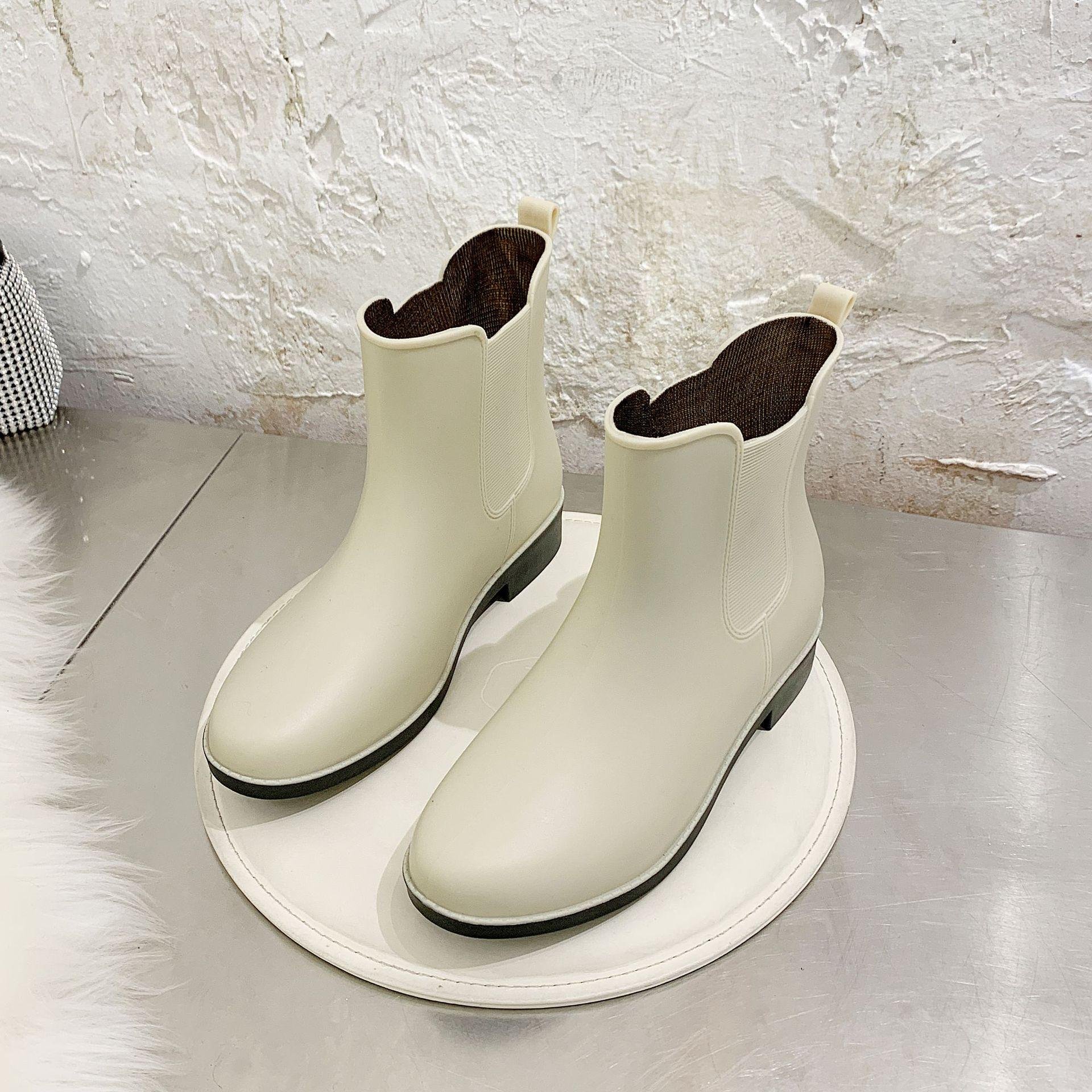 

Женские резиновые сапоги, модные, нескользящие, женские, водонепроницаемые, женские, меховые, плюшевые, балетки, платформа, зимние, теплые, женские, туфли челси, слипоны 36 бежевый