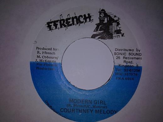 7inch Record COURTNEY MELODY - Modern Girl None Ffrench Jamaica Reggae, Ska & Dub Used