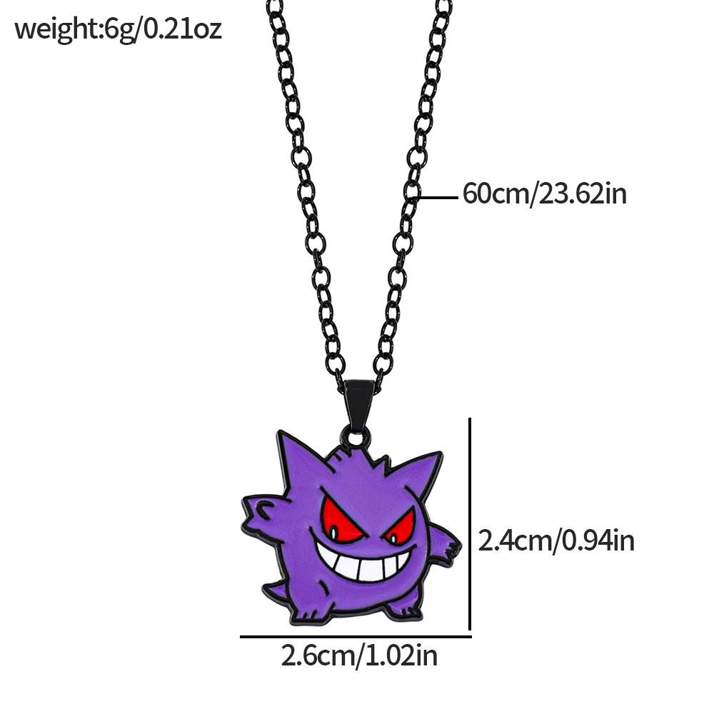 

Аниме Покемон Подвеска Ожерелье Генгар Кавайный Генгар Цепочка на шею для фанатов Аксессуары Подарки