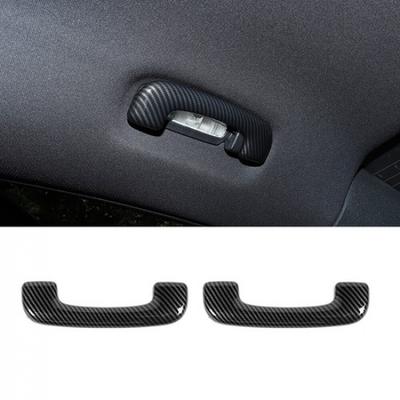 2X Carbon Fiber Roof Grab Bar Handle Trim Cover for Jeep Grand Cherokee 2011-20