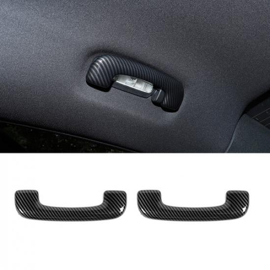 

2X Carbon Fiber Roof Grab Bar Handle Trim Cover for Jeep Grand Cherokee 2011-20