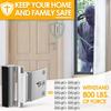 Home security door lock, equipped with 8 screws, child safety door reinforcement lock, with a 3-inch stopper, can withstand 800 pounds