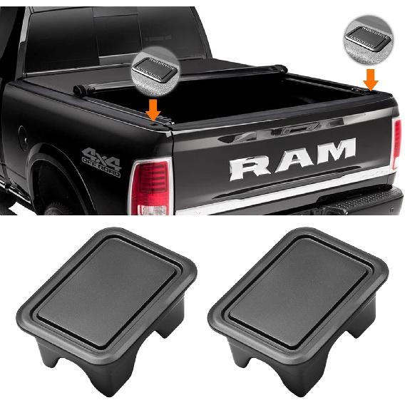 Moonlinks Ram 1500 Stake Pocket Covers, Rear Truck Bed Rail Stake Pocket Cover Compatible with Dodge Ram -2024 2025 2026(Set of 2)