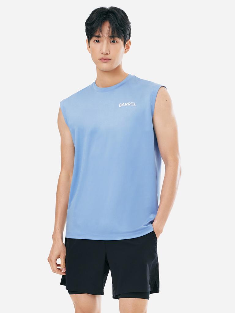 BARREL Men Essential Relaxed Fit Sleeveless Rash Guard Aqua Blue (B5Smwrg102Aqb)