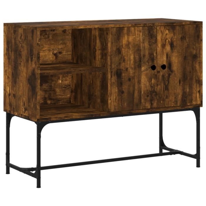 VidaXL Buffet chêne fumé 100x40x79,5 cm bois d'ingénierie 831820