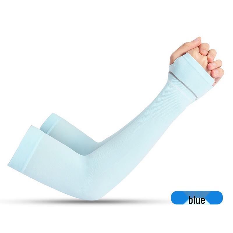 Tri-polar Striped Ice Silk Arm Sleeves One Size