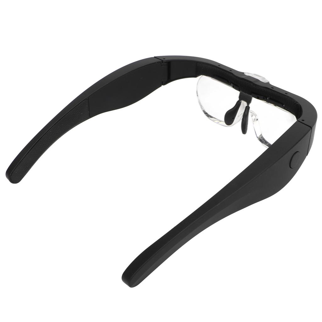 Headband Magnifying Glass Adjustable LED White Light 4 Interchangeable Lenses Head Mount Magnifier
