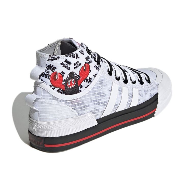 Adidas Nizza High DL Save The Lobster Unisex Sneakers White Footwear-White Scarlet GY5340