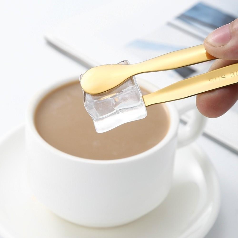 Stainless Steel Ice Tongs Non Slip Ice Clamp New Sugar Cube Tongs  Kitchen Accessories