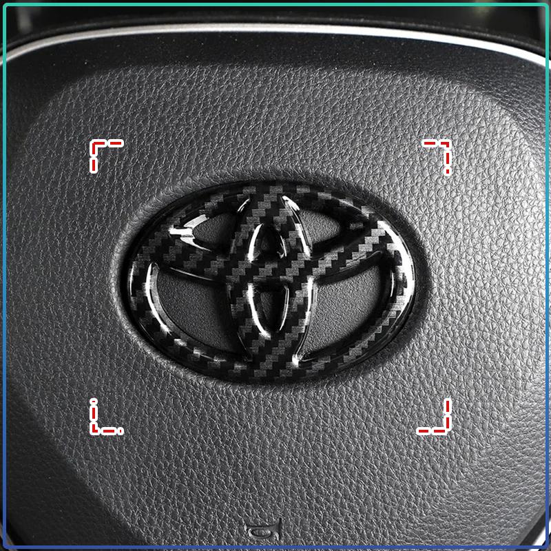1Pc Car Steering Wheel Logo Sticker Badge Interior Decoration For Toyota TRD Camry Corolla RAV4 CHR Yaris Auris