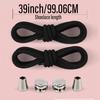 1 Pair of Durable Metal Round Elastic No-Tie Shoelaces, High Elasticity for Easy Wear & Removal, Adjustable Fit for Boots, Shoe Accessories