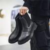 Men's British Style Chelsea Ankle Boots - Winter High-Top, Height-Boosting Business Leather Martin Boots.