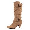 Autumn and winter new medium boots women's boots large size boots women's boots