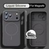 For iPhone 17 Pro Max Case Magnetic For Magsafe Liquid Silicone Soft Cover Coque For iPhone 16 15 14 13 Pro Max 17E 16E