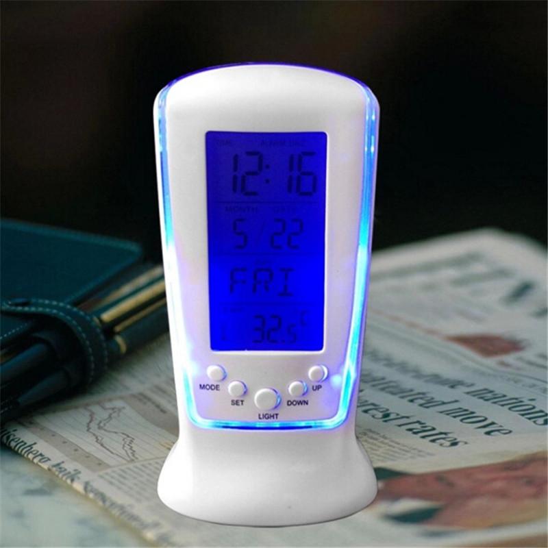 Digital Calendar Temperature LED Digital Alarm Clock with Blue Back light Electronic Calendar Thermometer Led Clock With Time
