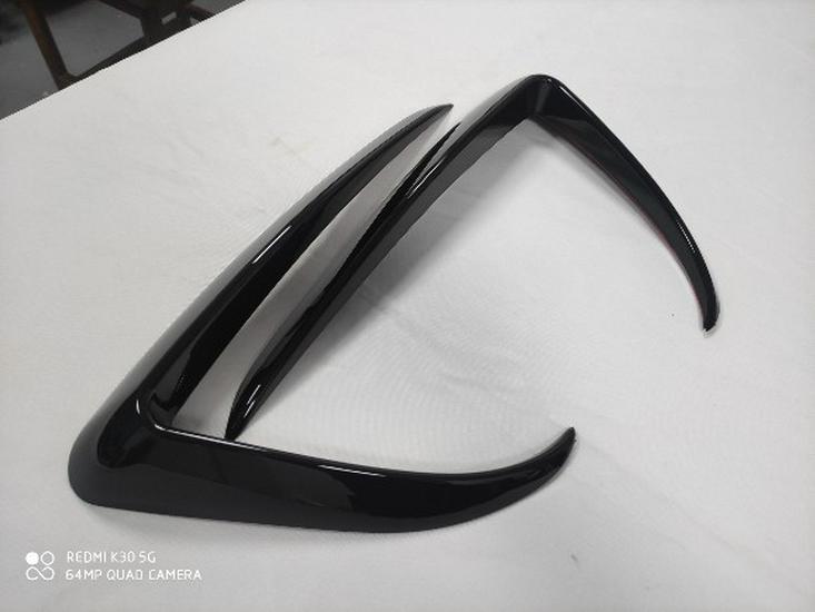 Tesla Model 3/Y Kohlefaser Windabweiser-Abdeckung & Nebelscheinwerfer-Spoiler Set