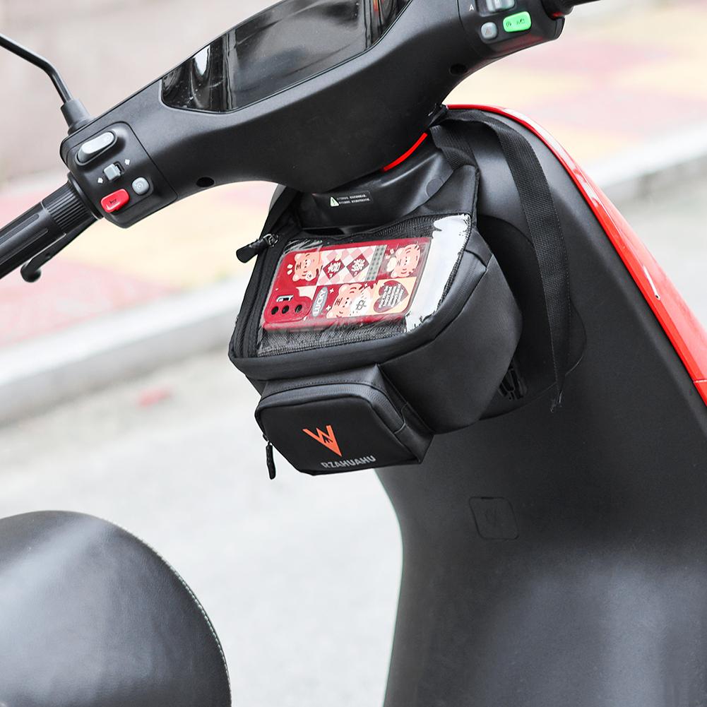 Touch Screen Motorcycle Front Bag Large Capacity Front Fork Storage Bag Multifunction Waterproof for Electric Bike Motorcycle