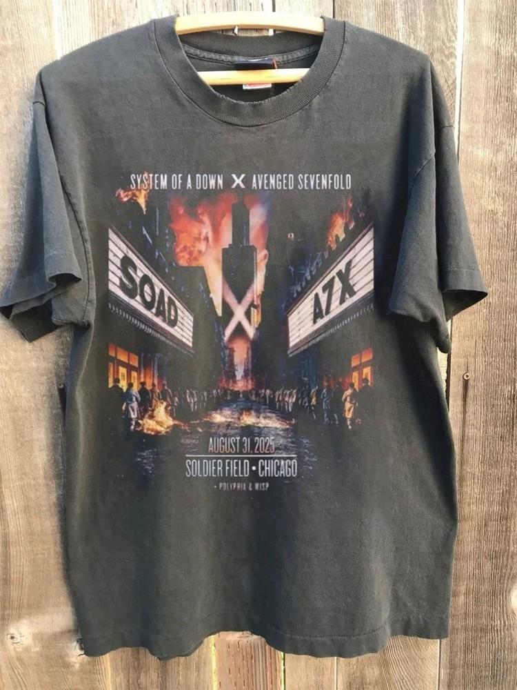 

2025 System Of A Down And Avenged Sevenfold Unisex T-shirt Men Women S-5XL Unisex T-Shirt XXXL