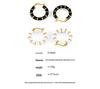 18k Gold-Plated Titanium Steel Drip Glaze Hoop Earrings - Fashionable Versatile Bamboo Design