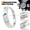 7Inch Headlight Trim Rings Black/Chrome Motorcycle Part For Harley Electra Glide Street Glide Ultra Limited Tri Glide 1994-later