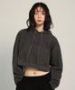 PIGMENT Core Label Crop Hoodie [Charcoal]