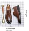 Men's Brogue Leather Shoes - Carved British Style for Spring/Autumn, Suitable for Business, Casual, and Wedding Events.