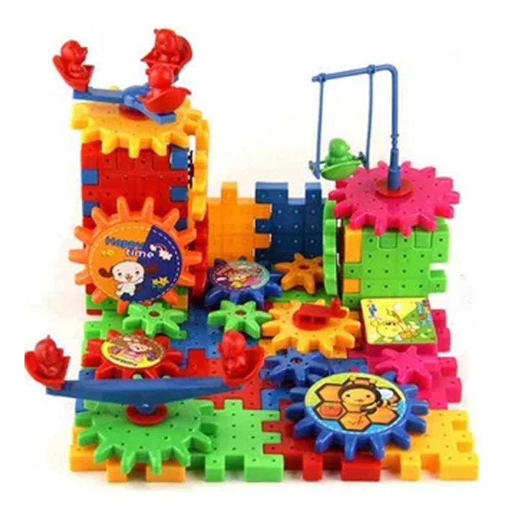 Children Electric Gears 3D Puzzle Building Kits Plastic Bricks Educational Toys