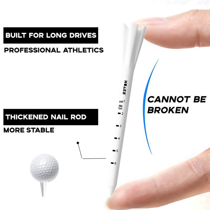 Fengyi 5-Prong Graduated Plastic Golf Tees, 70mm (100-Pack)