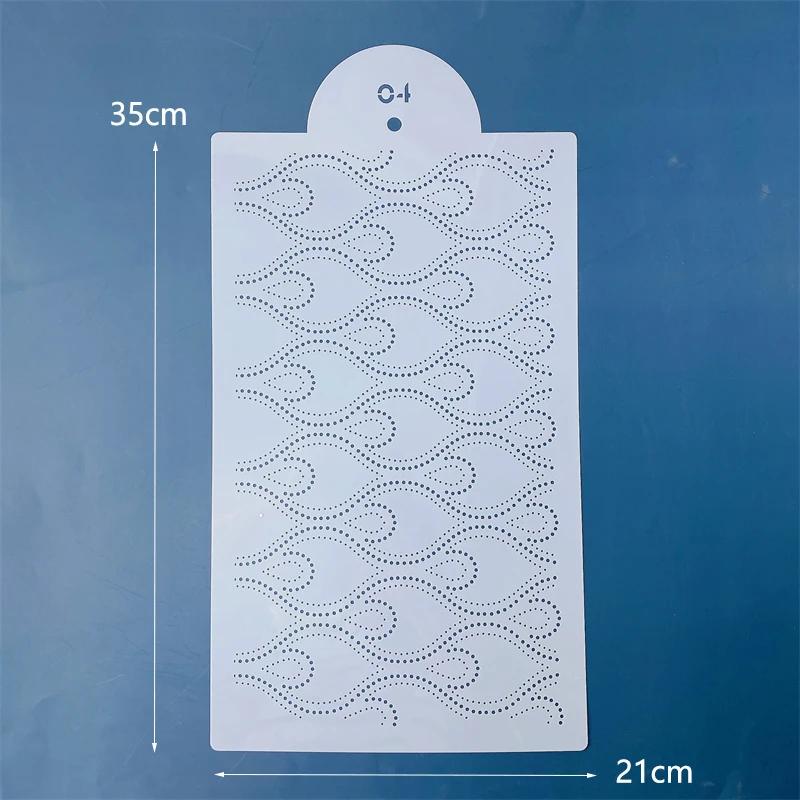Szablon do ciasta Wzór w kształcie liścia Dekoracja tortu weselnego Koronka Fondant Szablony na obrzeża ciasta Szablon DIY Forma do rysowania Narzędzia cukiernicze