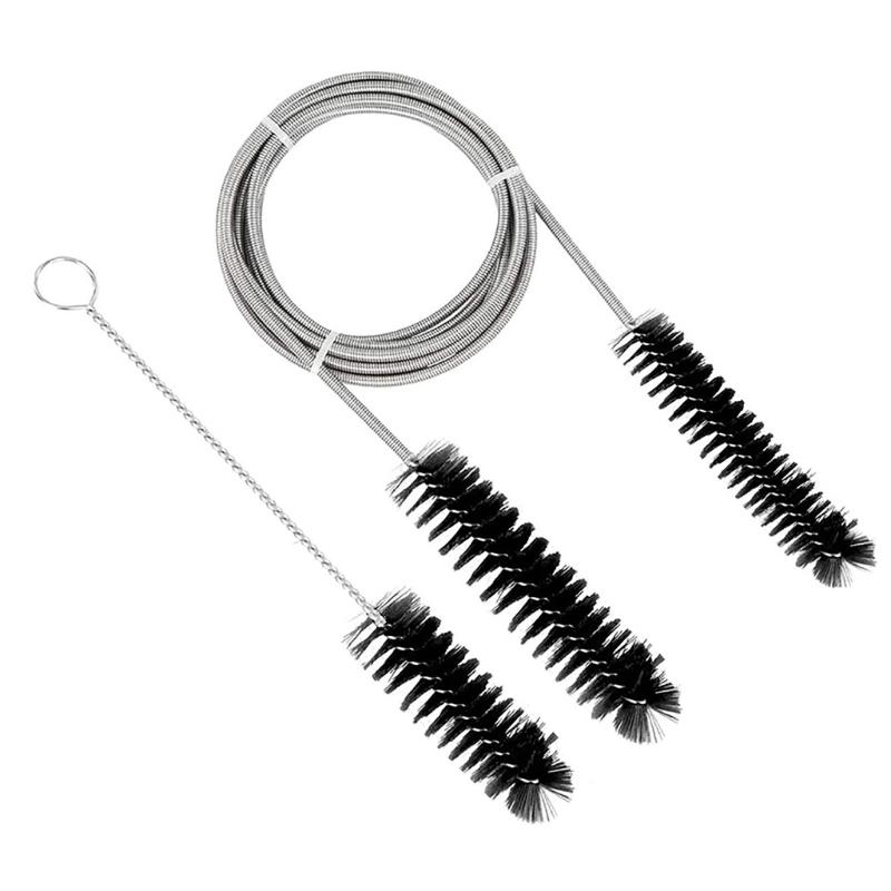 

Steel Aquariums Hose Brushes Set Double Ended Flexible Bent Spring Tube Brush for Efficient Drainage Cleaning Tool чорний