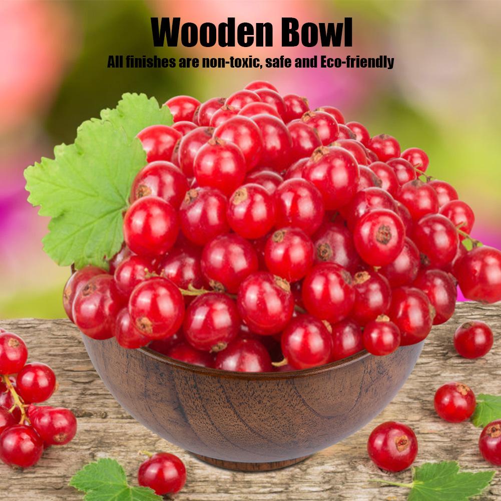 Child Kid Natural Wooden Handmade Bowl Food Container Heat resistant Tableware (11cm)