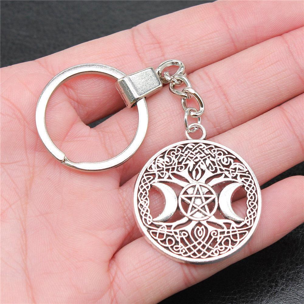 Tree of Life Nature Growth Pendant Antique Bronze Metal Keychain Trendy Gift for Nature Lovers