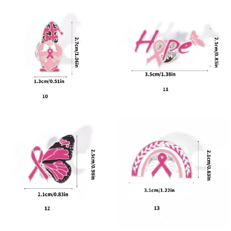 Elegant Sweater Badge Health Awareness Ribbon Brooch for Women's Day Festivities Fashionable Alloy Lapel Pin Decoration