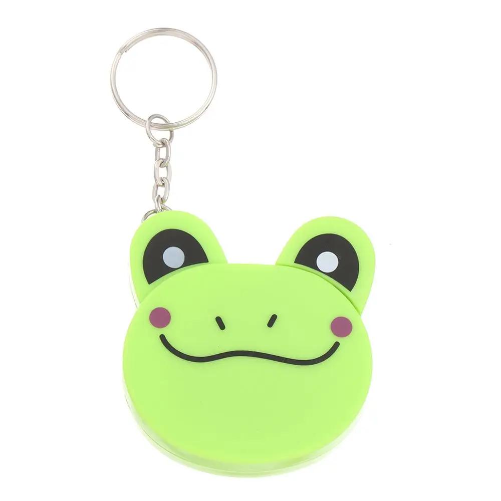 Cartoon Animal Tiger Panda Frog Piggy Tape Measure Automatic Stretch Ruler Sewing Measure Ruler Keychain Household MeasuringTool