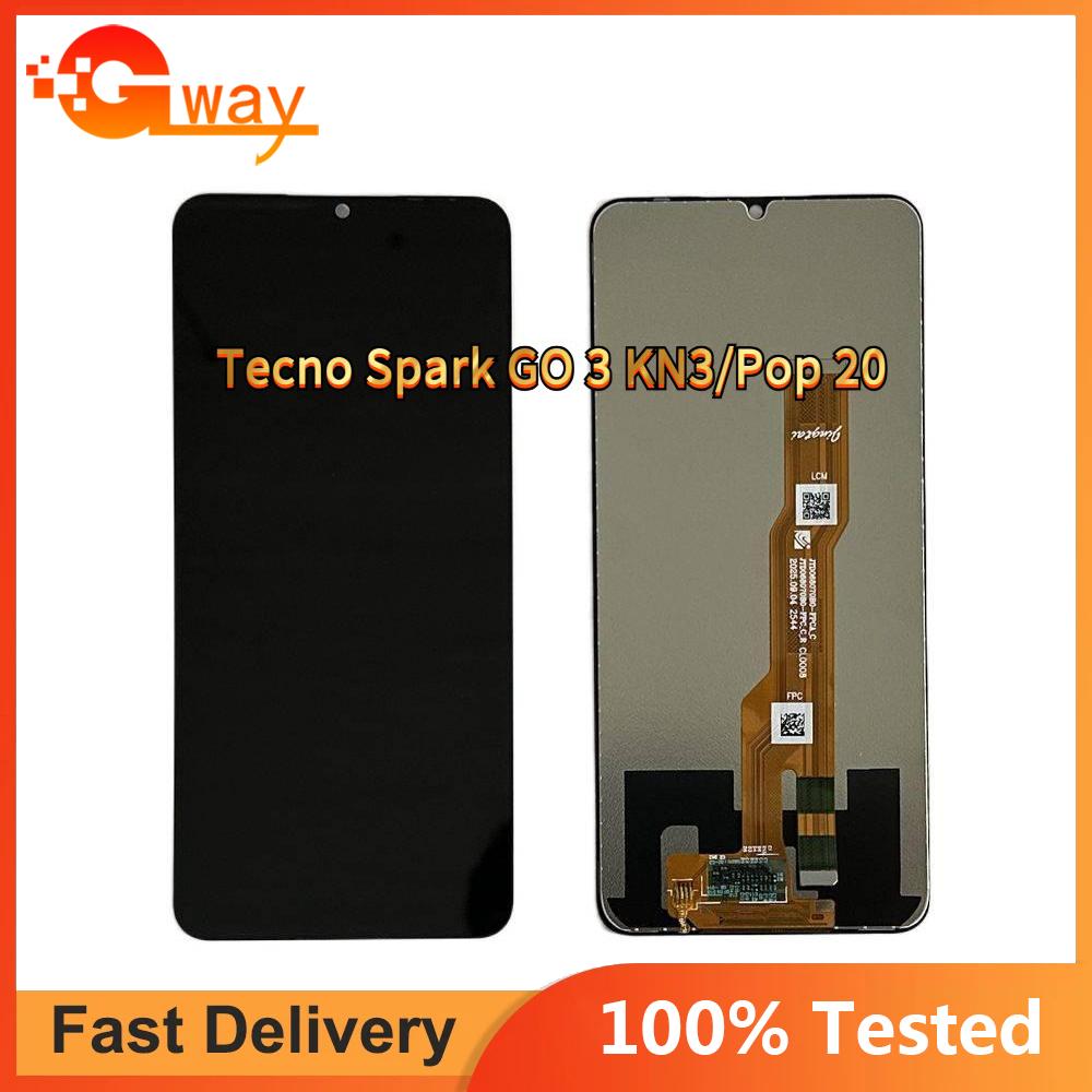 LCD Screen and Digitizer Full Assembly For Tecno Spark GO 3 KN3   Pop 20