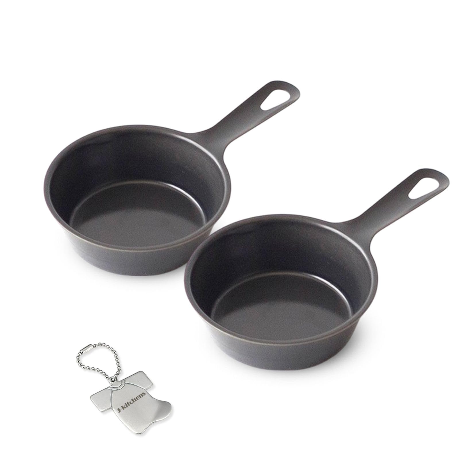 

Iron Skillet Grill and Oven x x Made in Includes Original J-kitchens 2-Piece Set, Safe, 15.5 9.5 3.7cm, Japan, Kankiri-kun T-Shirt