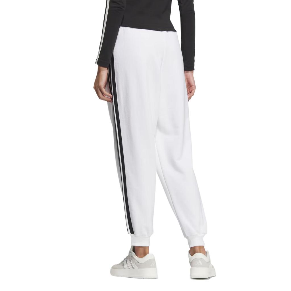 Adidas 3 Stripes Fleece Sweatpants Women Bottoms White JZ2163