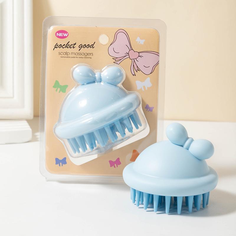 

Силиконовый шампунь Массажер для кожи головы и волос Расческа для массажа головы и тела Щетки для массажа кожи головы Расческа Массажная щетка для спа Двойное использование для сухого и влажного применения синий