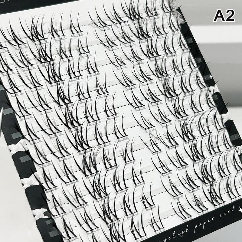 Thai Style False Eyelashes Segmented Natural Eyes Makeup No Need Glue False Eyelashes Self-Adhesive Cluster Diy Lashes Extension