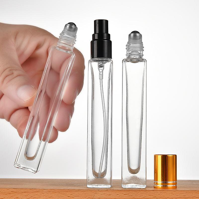 10ml Transparent Glass Roller Bottle for Perfume or Essential Oils