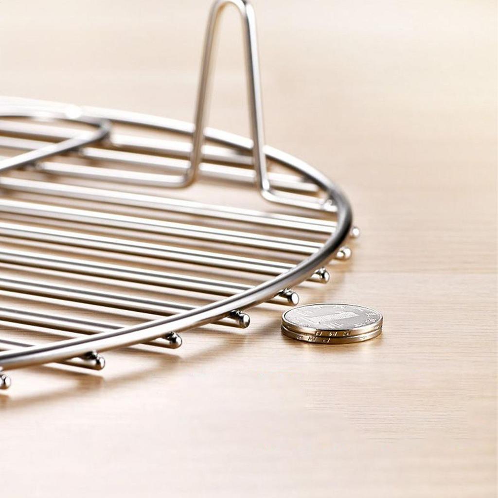 Runder Dämpfeinsatz Hitzebeständige Grillrost Edelstahl Antihaft-Grillrost Dämpfeinsatz zum Kochen Backen