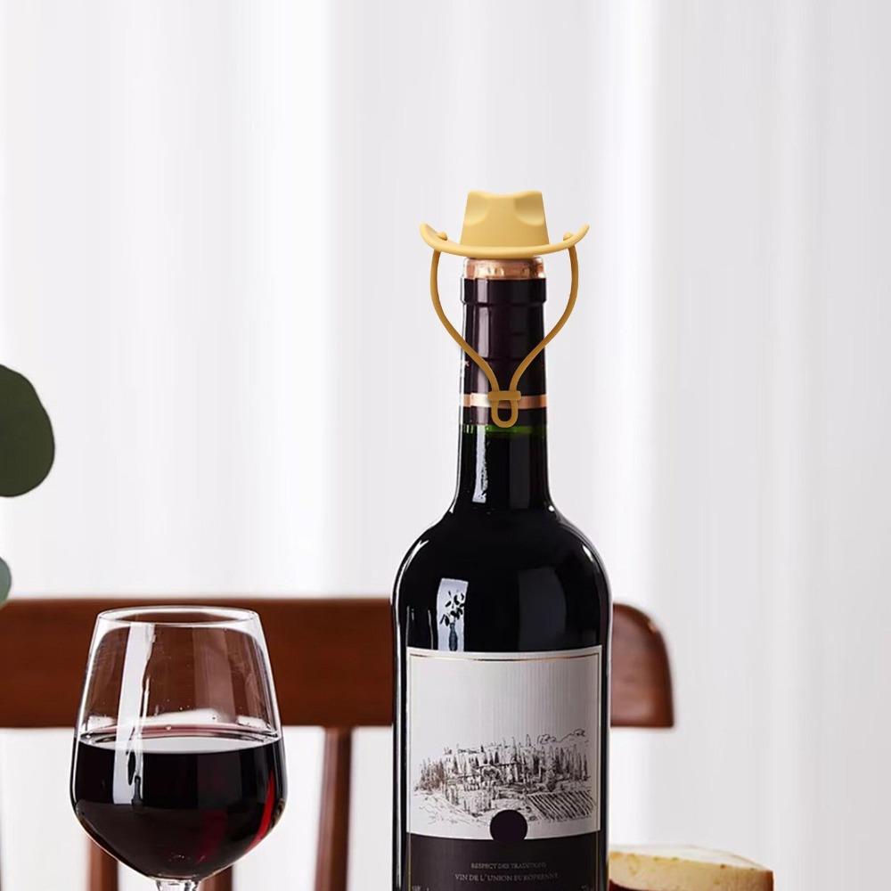 Leak Proof Wine Bottle Stopper Cowboy Hat Shape Western Cowboy Hat Stopper for Bar