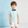 Boys Long Sleeve Stand Collar Shirt Candy Colors for Spring and Daily Wear