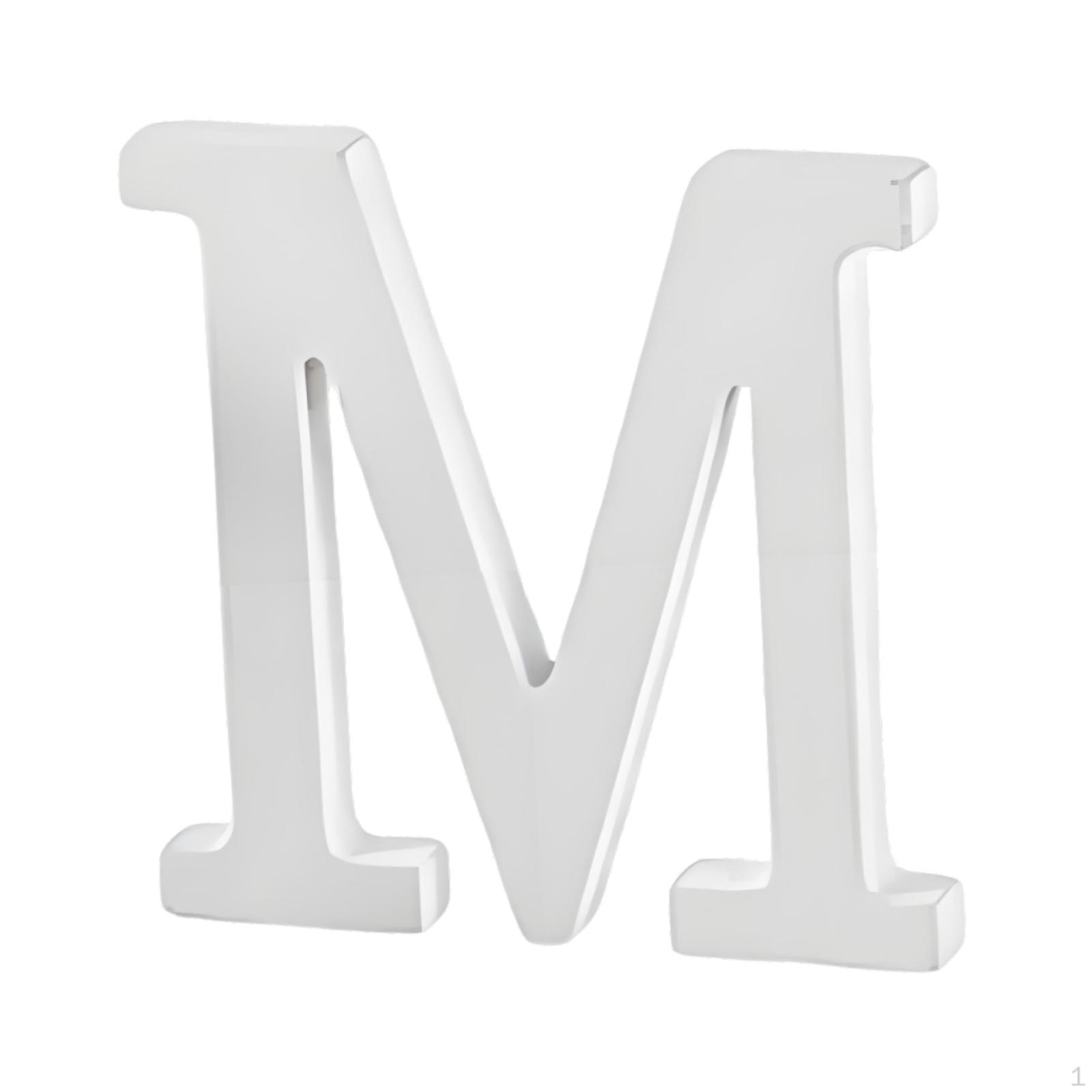 

Modern Decorative Letter in White Wood, Collectible Item for Centerpiece Or Shelf Decoration. M