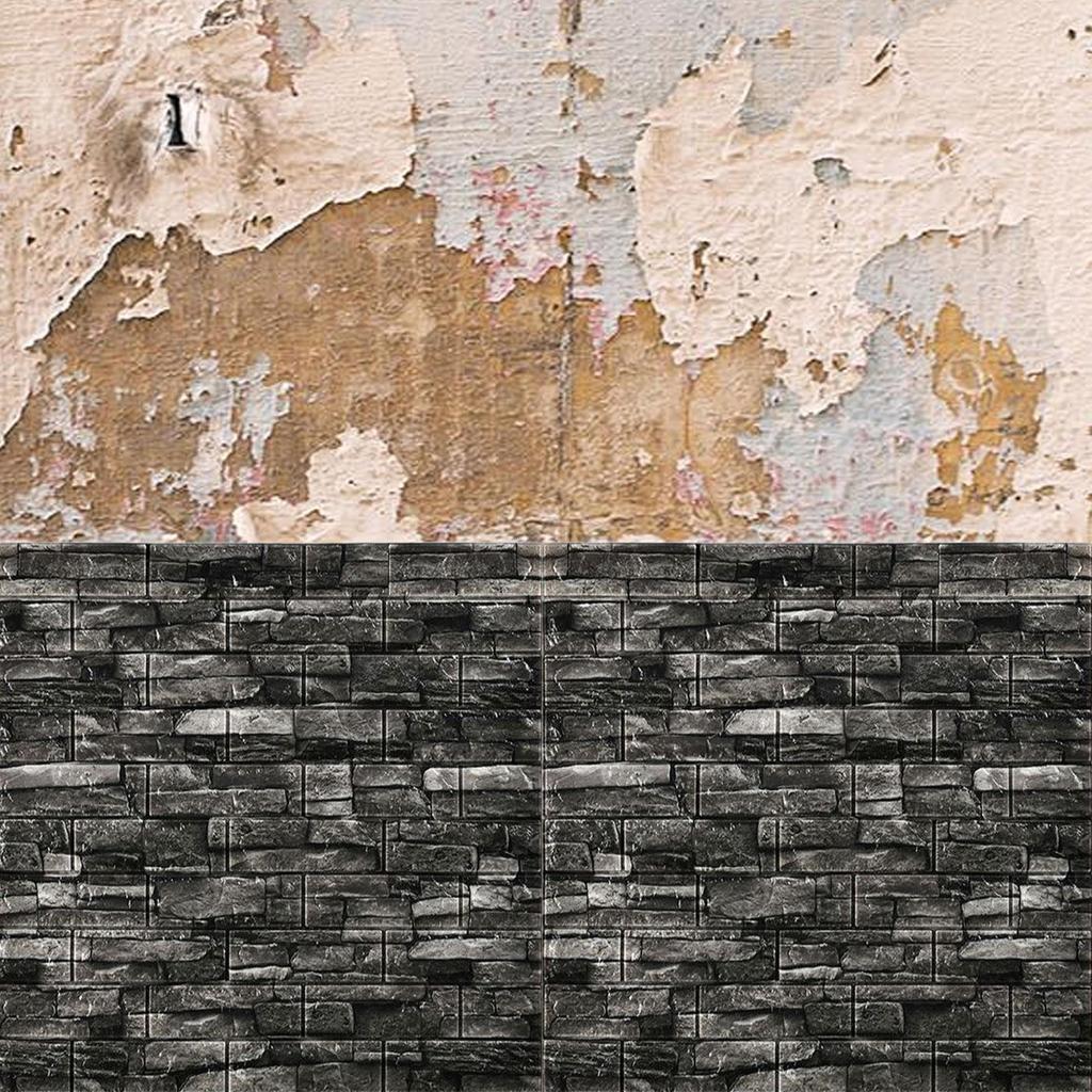 10 Stück 3D Wandpaneele Fliesen Dekor Wasserdichte Kunst für Schlafzimmer, Badezimmer, Küche