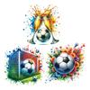2026 USA, Canada & Mexico World Cup Football Party Adhesive Stickers for Bar & Window Decorations