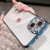 Case for iPhone 14 13 12 11 Pro Max Plus Luxury Plating Glitter Diamond Transparent Girl Female Soft Silicone Shockproof Cover