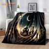 HD Muslimisch Islamisches Gebet Kniende Poly-Matten Mandala Weiche Decken,Hält Warm Überwurfdecke für Picknick Betten Sofa Zuhause Schlafzimmer Geschenk