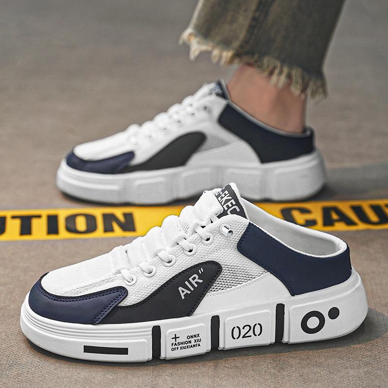 

Men s shoes 2025 spring new trend versatile casual wear-resistant bag head half drag men s low-top one-pedal espadrilles 44