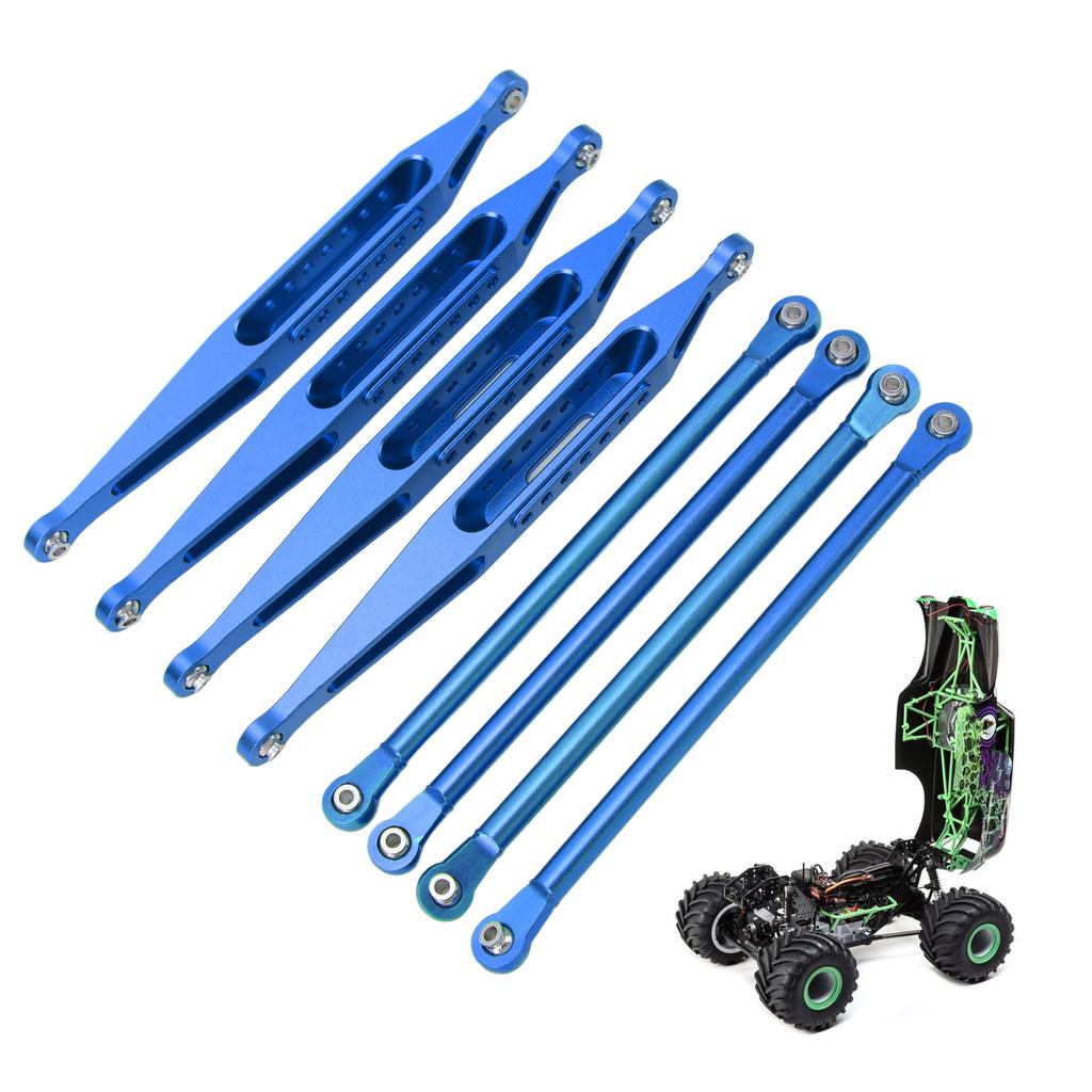 Upper Lower Suspension Links Aluminium Alloy High Strength Exquisite RC Suspension Links Set for LOSI 1Celsius8 LMT 4 RC Car